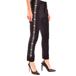 Dsquared² - Sophisticated Wool Slim Tailored Pants with Logo Tape - Black Dsquared²