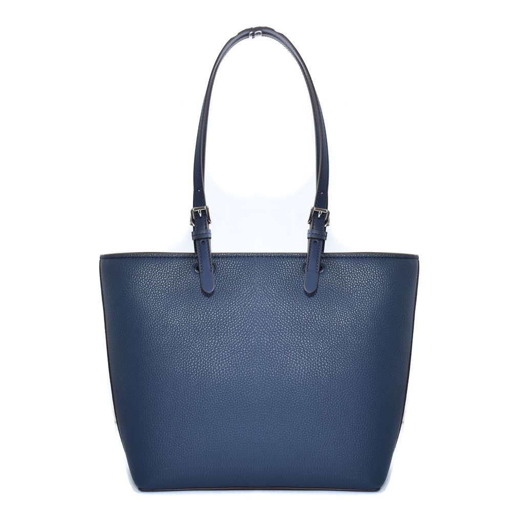 Michael Kors - Structured Textured Faux Leather Tote Bag - Navy Michael Kors