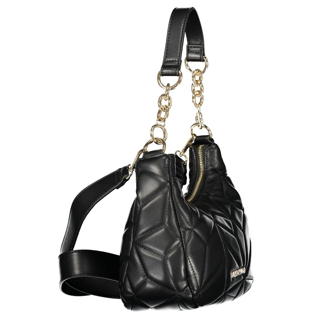 Valentino - Bold Geometric Quilted Chain Shoulder Bag - Black Mario Valentino