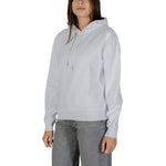 Calvin Klein Jeans - Minimalist Cotton Blend Regular Fit Pullover Hoodie - White Calvin Klein Jeans
