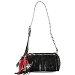Desigual - Edgy PU Leather Shoulder Bag with Red Charm - Black Desigual