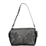 Desigual - Bold Embossed Floral Chain Shoulder Bag - Black Desigual