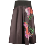 Desigual - Bold Abstract Print High-Waist Midi Skirt - Black Desigual