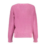 Desigual - Vibrant Textured Ribbed Knit Long Sleeve Sweater - Pink Desigual