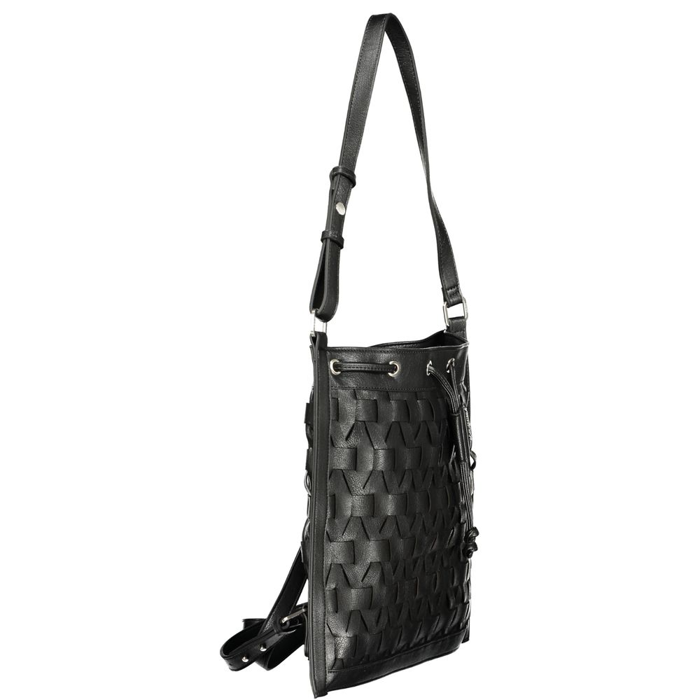 Desigual - Edgy Woven Polyurethane Convertible Backpack - Black Desigual