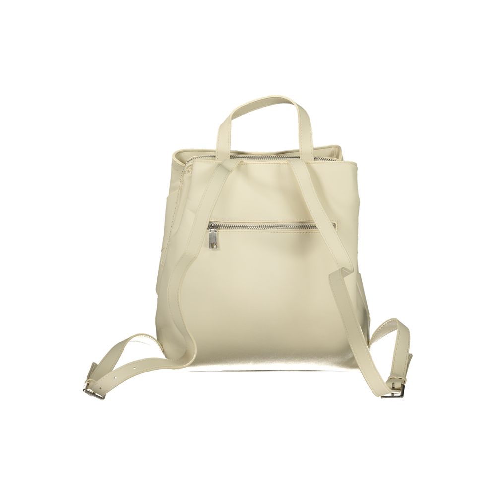 Desigual - Sleek Woven Texture PU Backpack - White Desigual