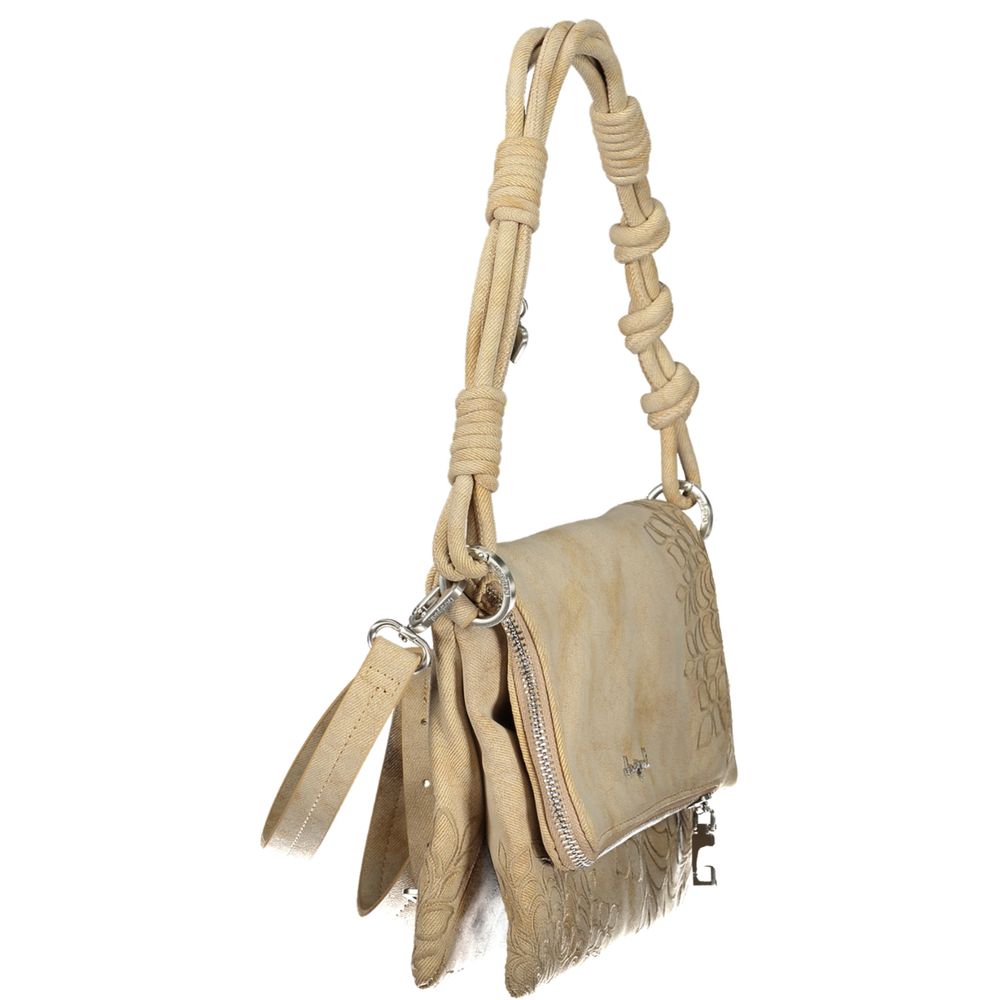 Desigual - Boho Textured Knotted Handle Crossbody Bag - Beige Desigual