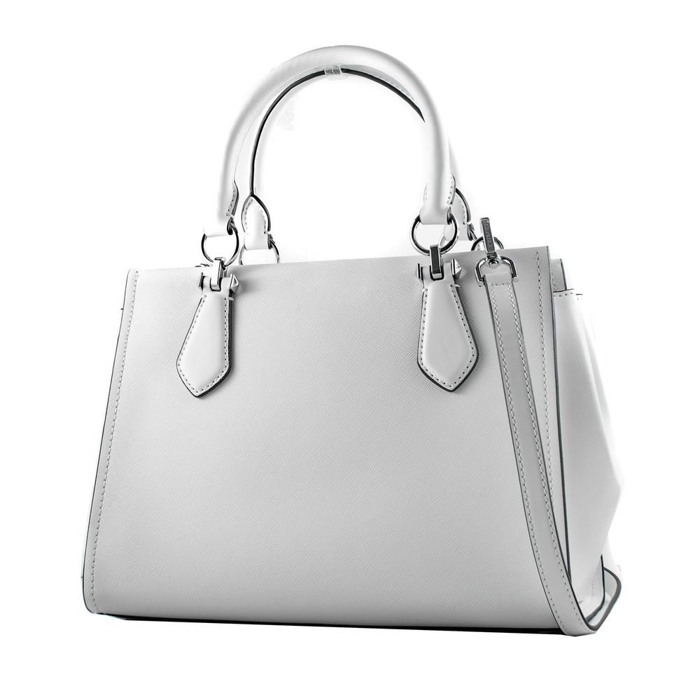 Michael Kors - Polished Structured Canvas Top Handle Bag - Beige Michael Kors
