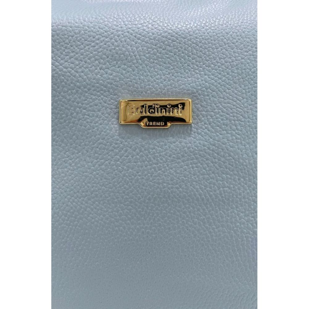 Baldinini Trend - Structured Pebbled Cowhide Shoulder Clutch Bag - Light Blue Baldinini Trend