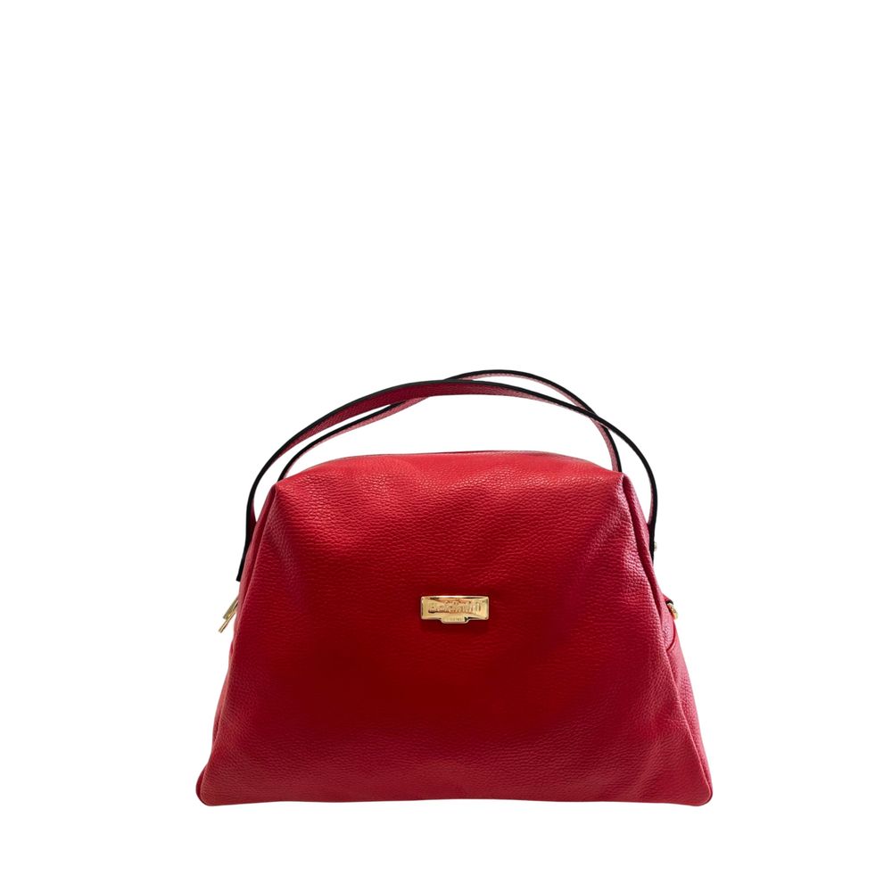 Baldinini Trend - Bold Textured Cowhide Clutch Bag with Top Handle - Red Baldinini Trend