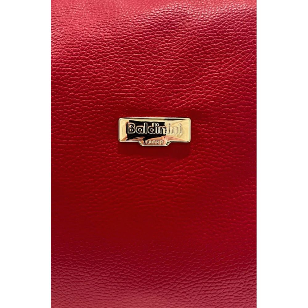 Baldinini Trend - Bold Textured Cowhide Clutch Bag with Top Handle - Red Baldinini Trend