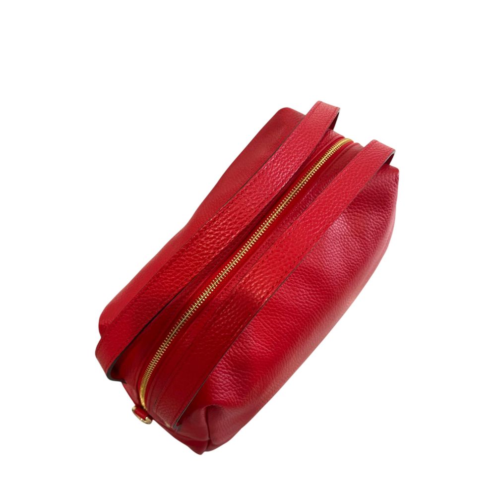 Baldinini Trend - Bold Textured Cowhide Clutch Bag with Top Handle - Red Baldinini Trend
