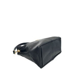 Baldinini Trend - Structured Textured Cowhide Shoulder Bag with Gold Hardware - Black Baldinini Trend