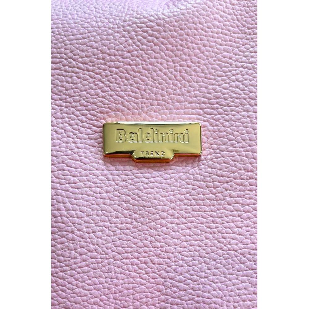 Baldinini Trend - Chic Pebbled Leather Shoulder Tote Bag - Pink Baldinini Trend