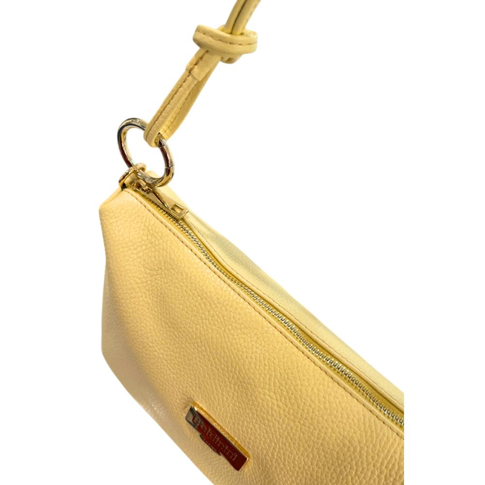 Baldinini Trend - Textured Cowhide Shoulder Clutch With Knot Detail - Yellow Baldinini Trend
