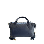 Baldinini Trend - Textured Cowhide Shoulder Bag with Fringe Tassel - Blue Baldinini Trend