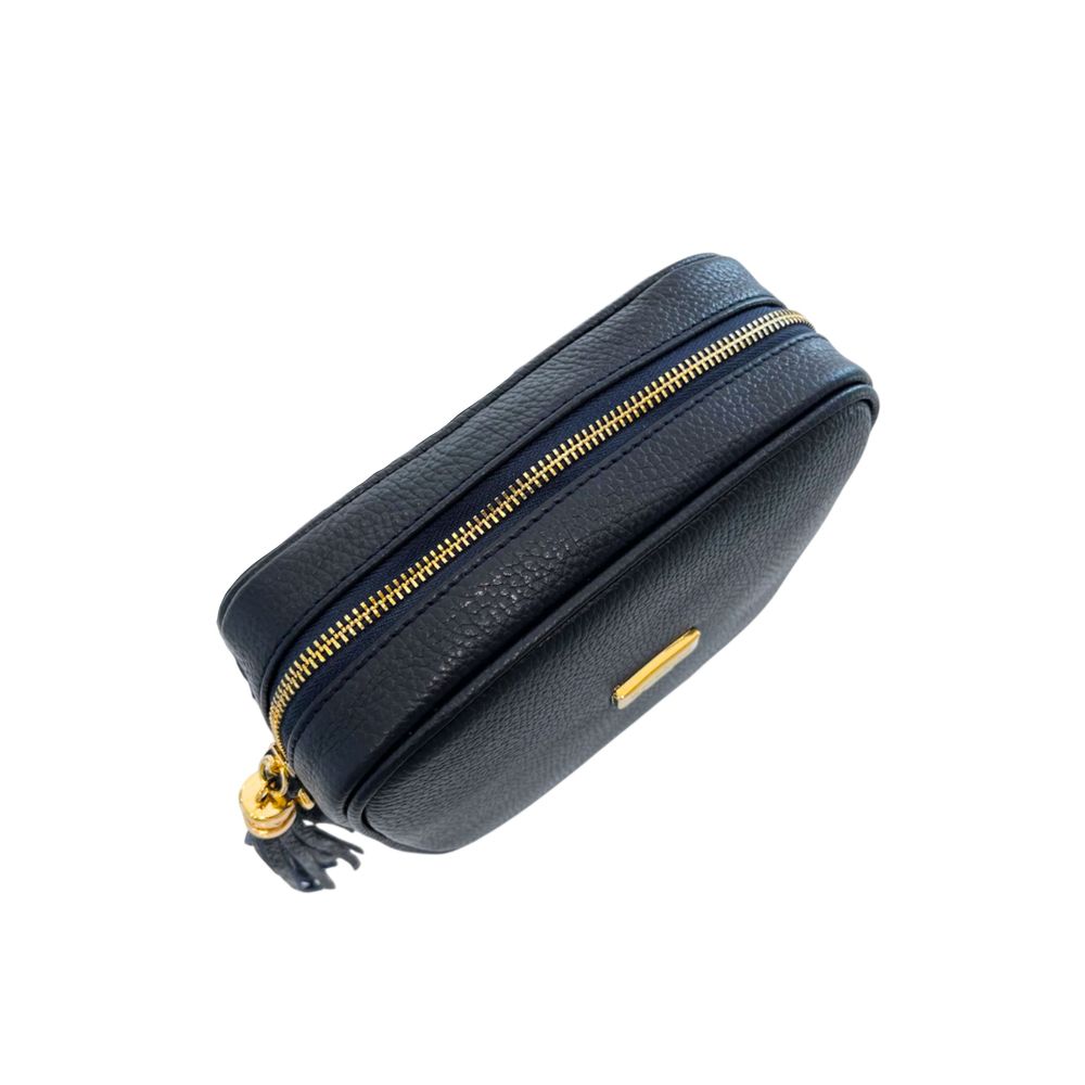 Baldinini Trend - Textured Cowhide Crossbody Bag with Fringe - Blue Baldinini Trend