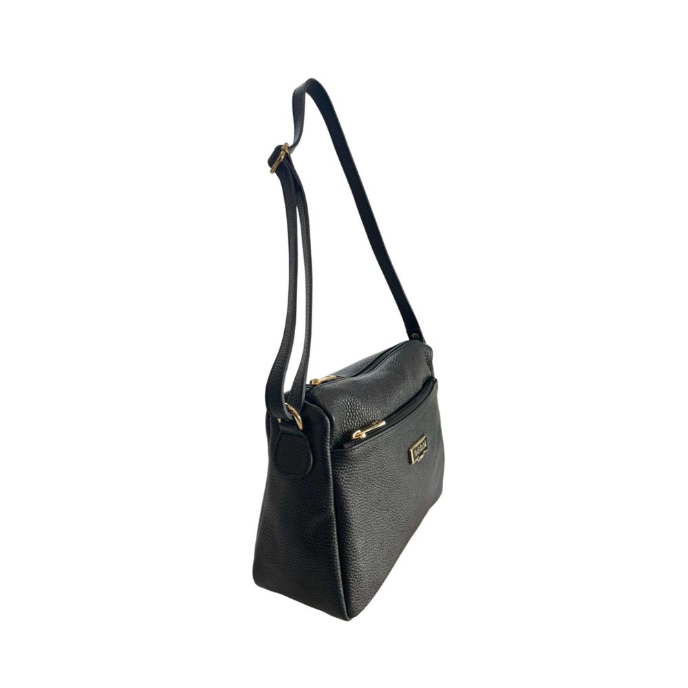 Baldinini Trend - Textured Cowhide Crossbody Bag - Black Baldinini Trend