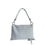 Baldinini Trend - Sleek Blue Cowhide Clutch Bag With Gold Hardware - Blue Baldinini Trend