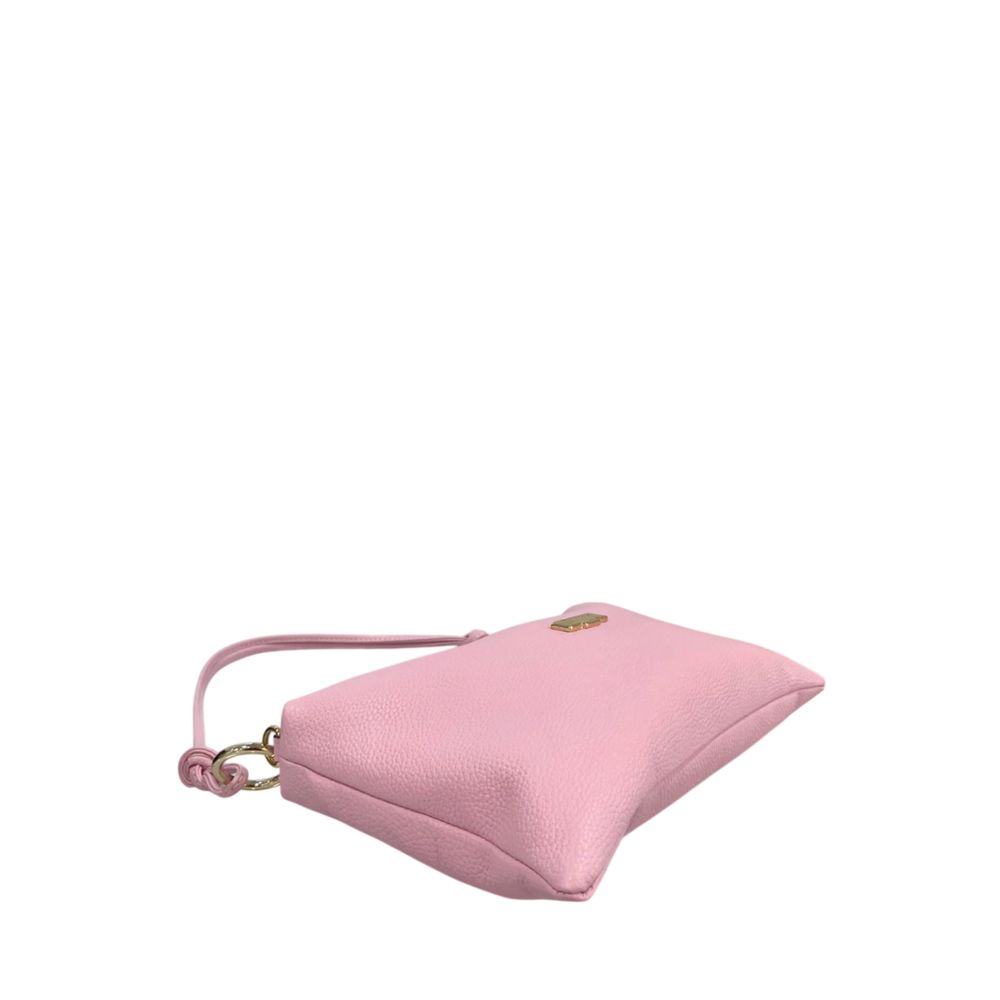 Baldinini Trend - Soft Pebbled Leather Knotted Strap Shoulder Clutch - Pink Baldinini Trend