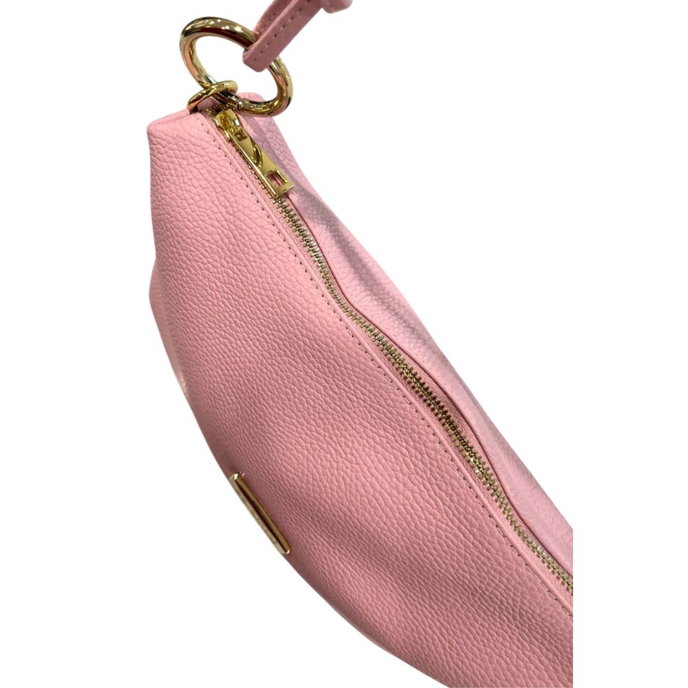 Baldinini Trend - Soft Pebbled Leather Knotted Strap Shoulder Clutch - Pink Baldinini Trend