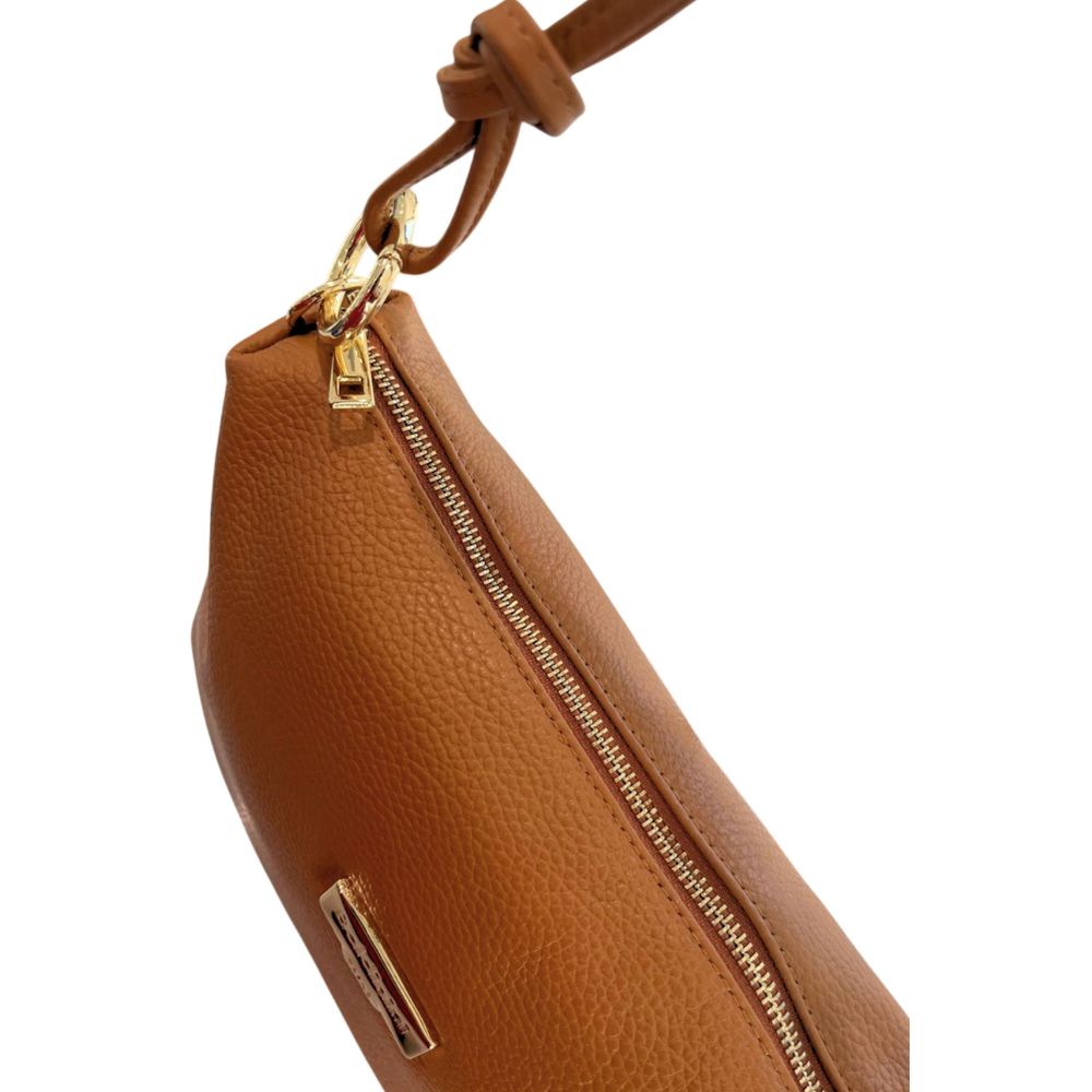 Baldinini Trend - Versatile Pebbled Leather Shoulder Clutch Bag - Brown Baldinini Trend