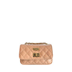 Baldinini Trend - Elegant Quilted Leather Mini Chain Crossbody Bag - Beige Baldinini Trend