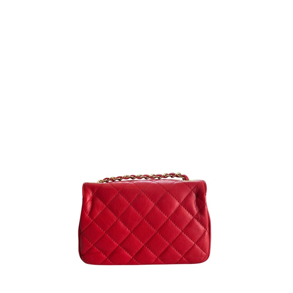 Baldinini Trend - Quilted Cowhide Mini Crossbody Bag - Red Baldinini Trend