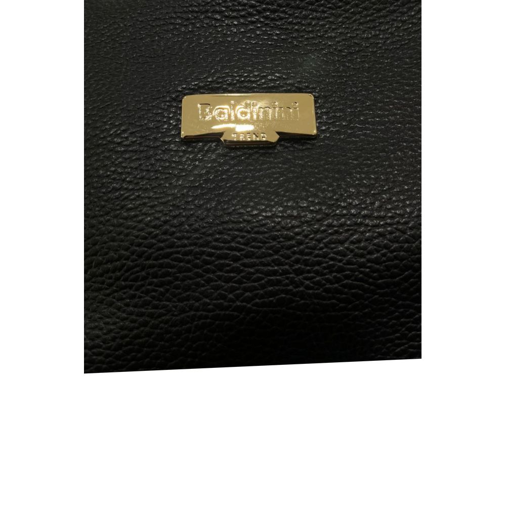 Baldinini Trend - Soft Pebbled Leather Structured Shoulder Bag - Black Baldinini Trend