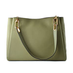 Michael Kors - Sophisticated Chain Link Textured Leather Shoulder Bag - Sage Green Michael Kors