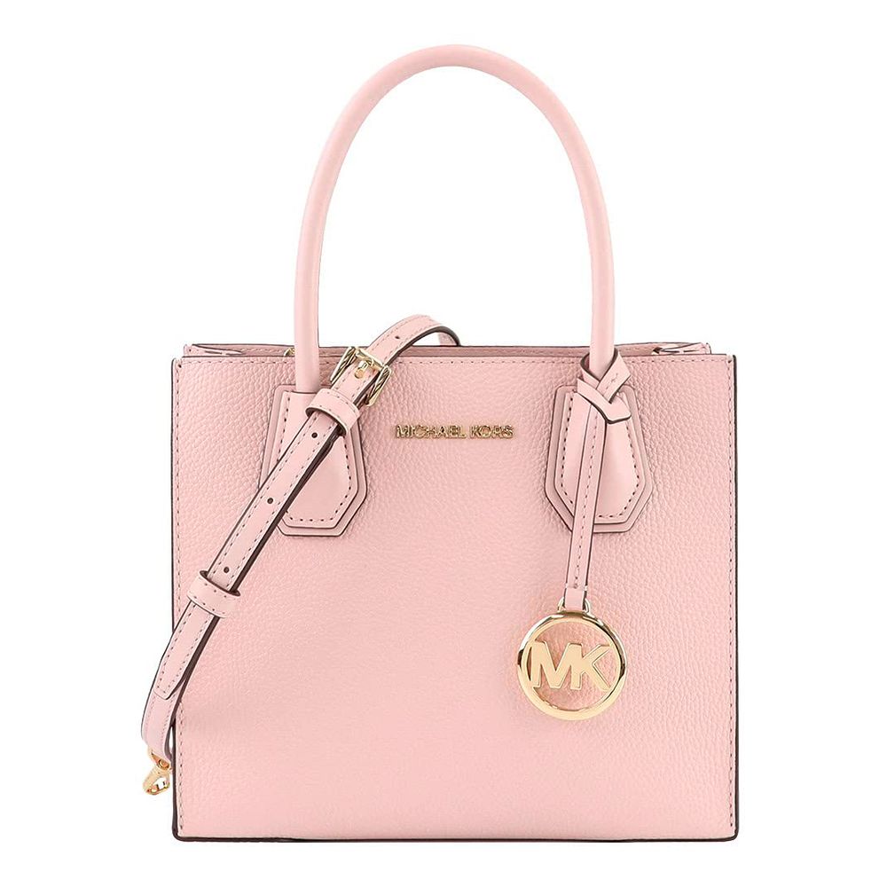 Michael Kors - Chic Structured Textured Tote Bag with Gold Charm - Powder Blush Michael Kors