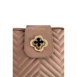 Baldinini Trend - Chic Quilted Chevron Crossbody Bag - Beige Baldinini Trend
