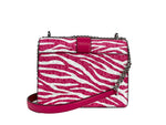 Michael Kors - Bold Zebra Print Compact Crossbody Bag - Dragon Fruit Michael Kors