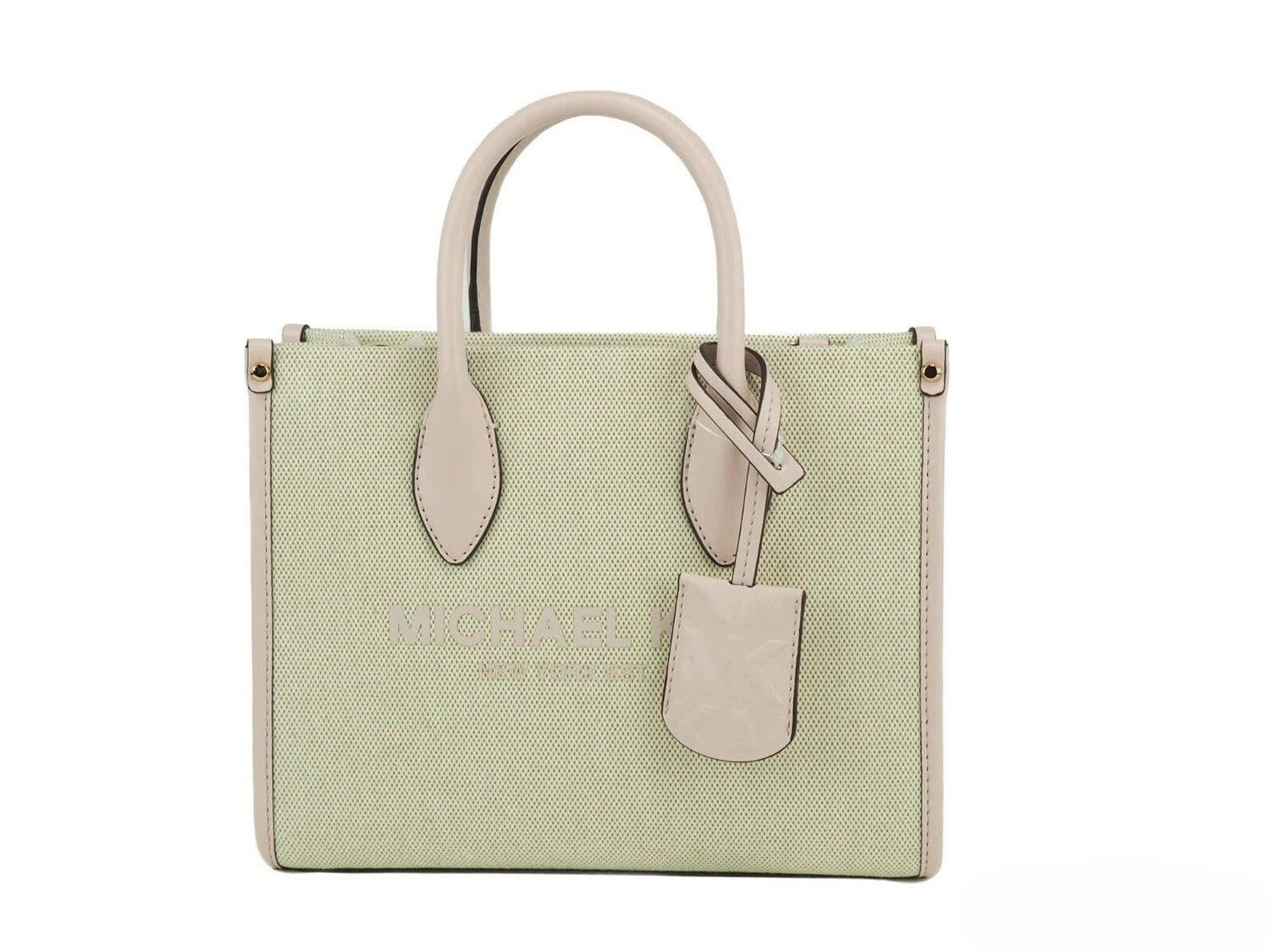 Michael Kors - Chic Canvas Small Shopper Crossbody Handbag - Powder Blush Michael Kors