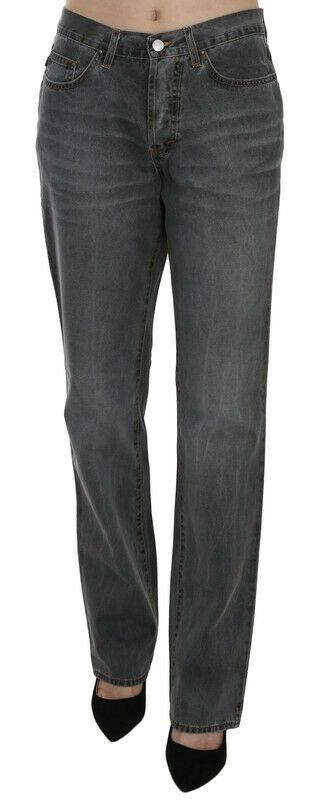 Just Cavalli - Classic Gray Washed Straight Leg Denim Jeans - Gray Washed Just Cavalli