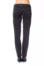 Ungaro Fever - Chic Cotton Blend Straight Leg Pant - Blue Ungaro Fever