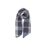Only - Classic Check Soft Polyester Scarf - Turquoise Blue Check Only