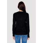 Guess - Sophisticated Cotton Crew Neck Sweatshirt with Cuff Buttons - Black Guess