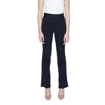 Street One - Polished Bootcut Flared Cotton Pant - Navy Blue Street One