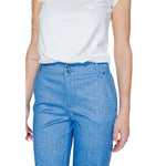 Street One - Contemporary Wide Leg Palazzo Trousers - Blue Street One