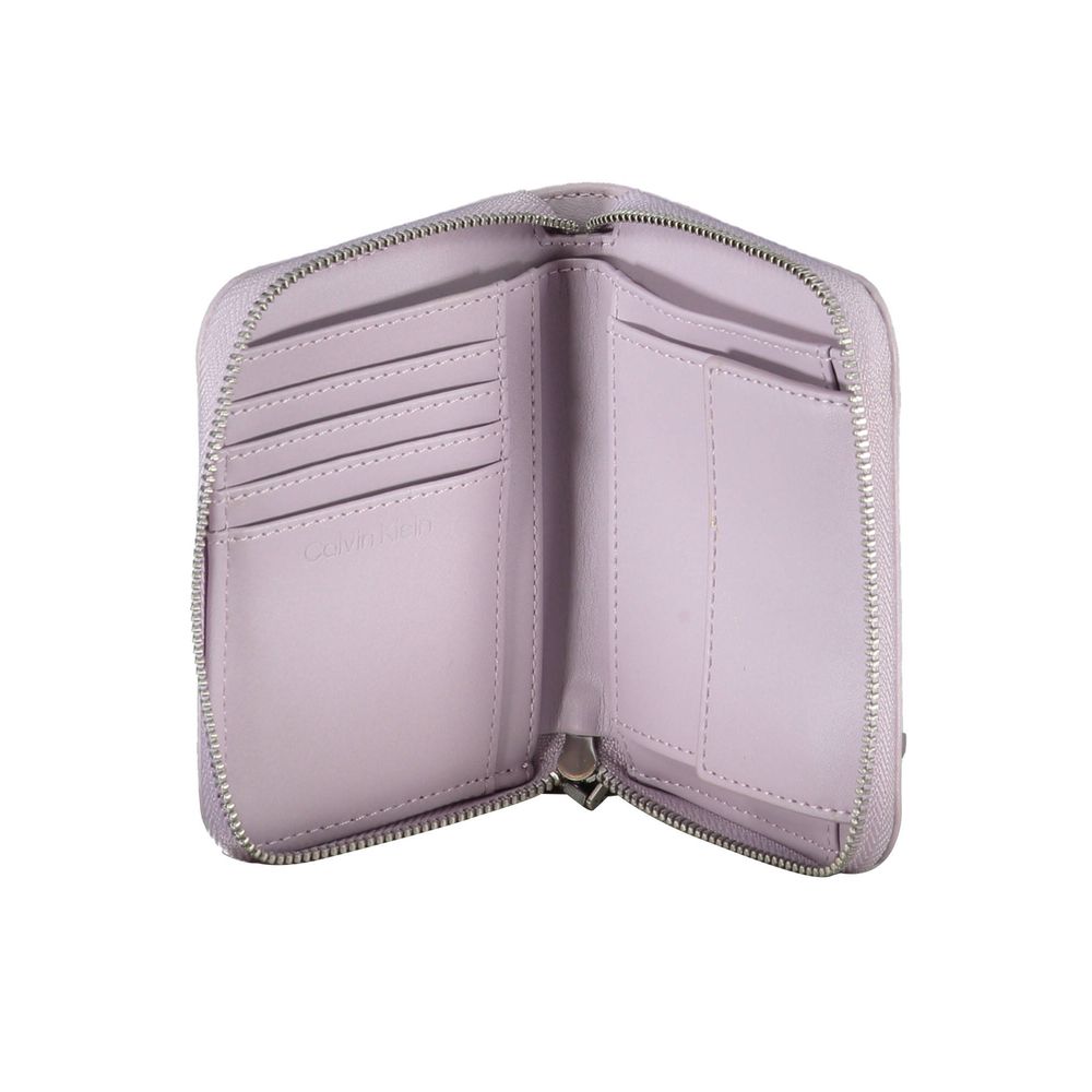 Calvin Klein - Sleek Quilted Zip-Around Wallet with RFID Protection - Purple Calvin Klein