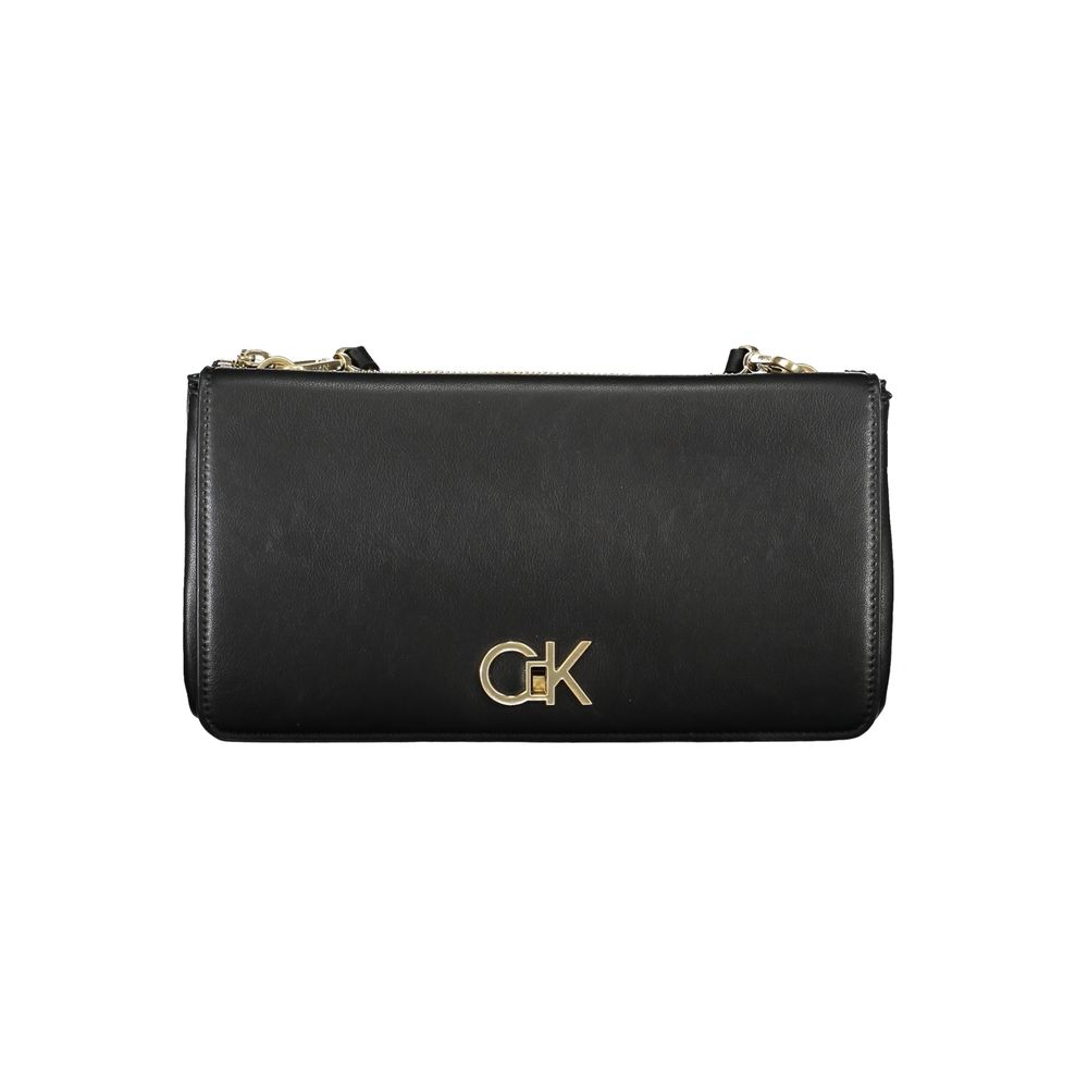 Calvin Klein - Structured Recycled Polyester Logo Shoulder Bag - Black Calvin Klein