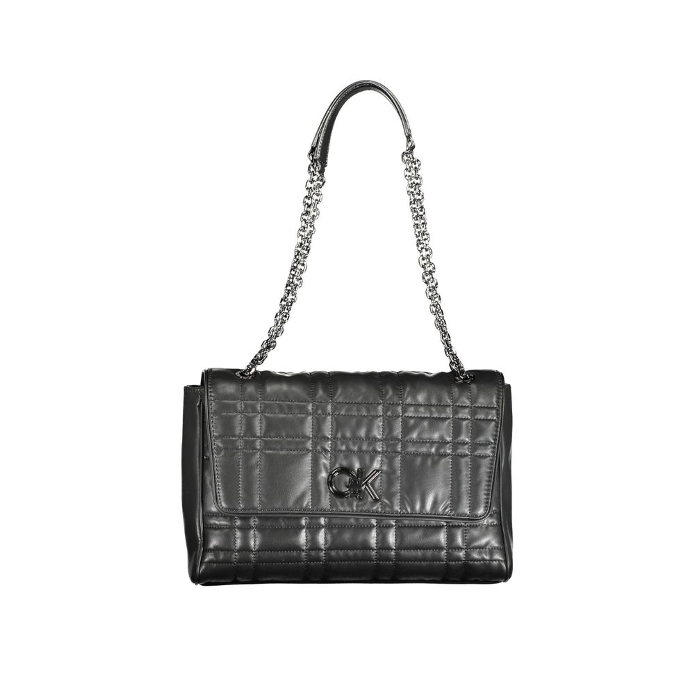 Calvin Klein - Sleek Quilted Chain Handle Shoulder Bag - Black Calvin Klein