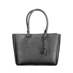 Calvin Klein - Sleek Textured Polyethylene Structured Shoulder Bag - Black Calvin Klein