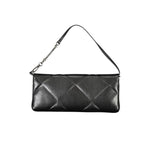Calvin Klein - Structured Quilted Recycled Polyester Shoulder Bag with Chain Detail - Black Calvin Klein
