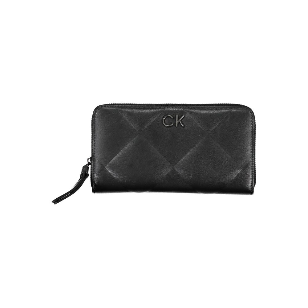 Calvin Klein - Sleek Quilted RFID Blocking Zip Wallet - Black Calvin Klein