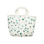 Desigual - Playful Woven Polka Dot Tote Bag with Chain Strap - White Green Desigual