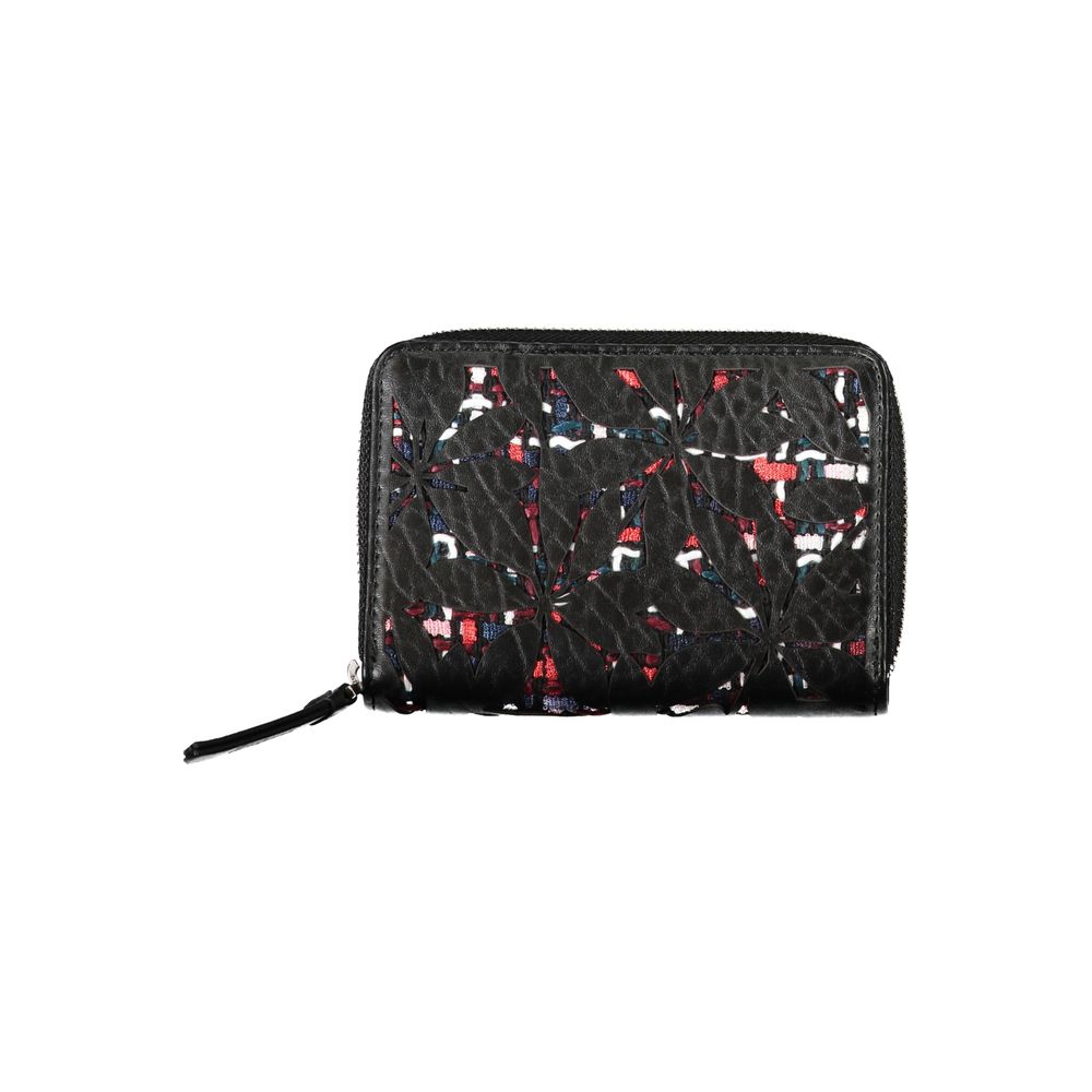 Desigual - Elegant Zip Wallet with Contrasting Accents - Black Desigual