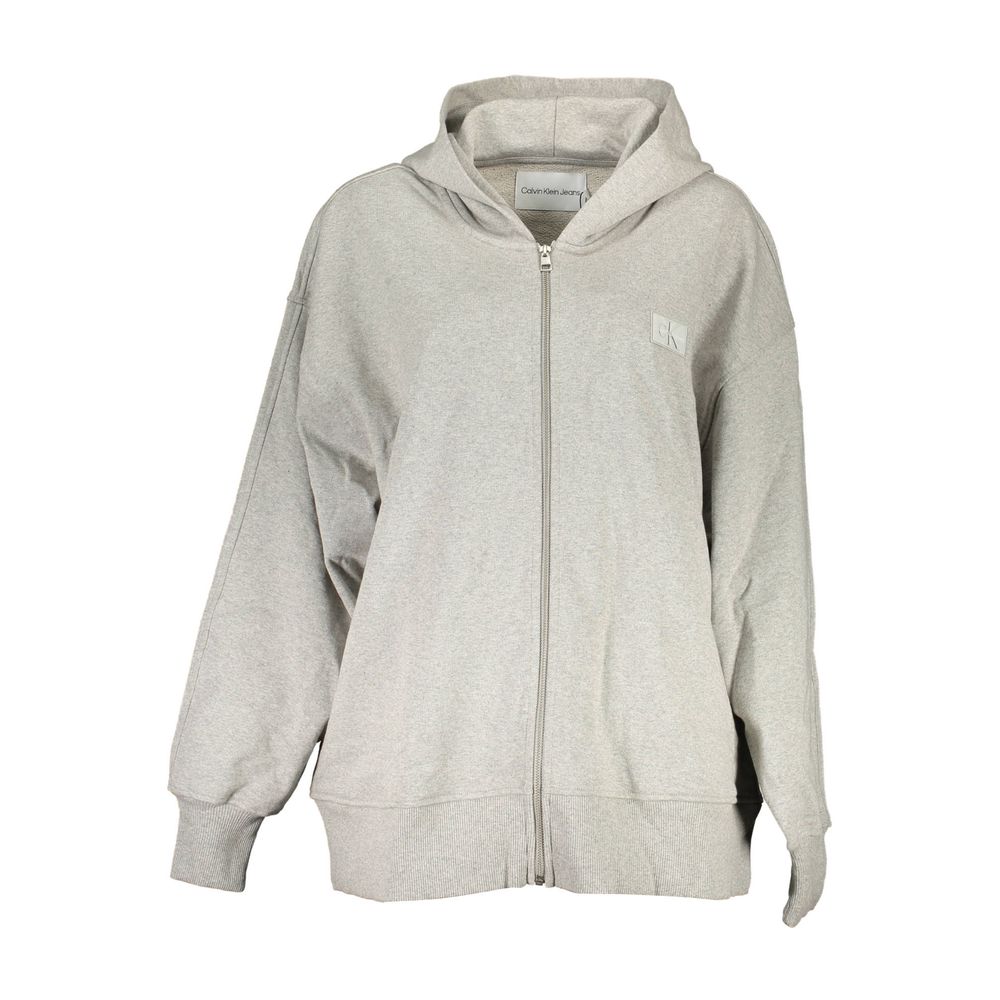 Calvin Klein - Relaxed Cotton Zip-Up Hoodie - Grey Calvin Klein