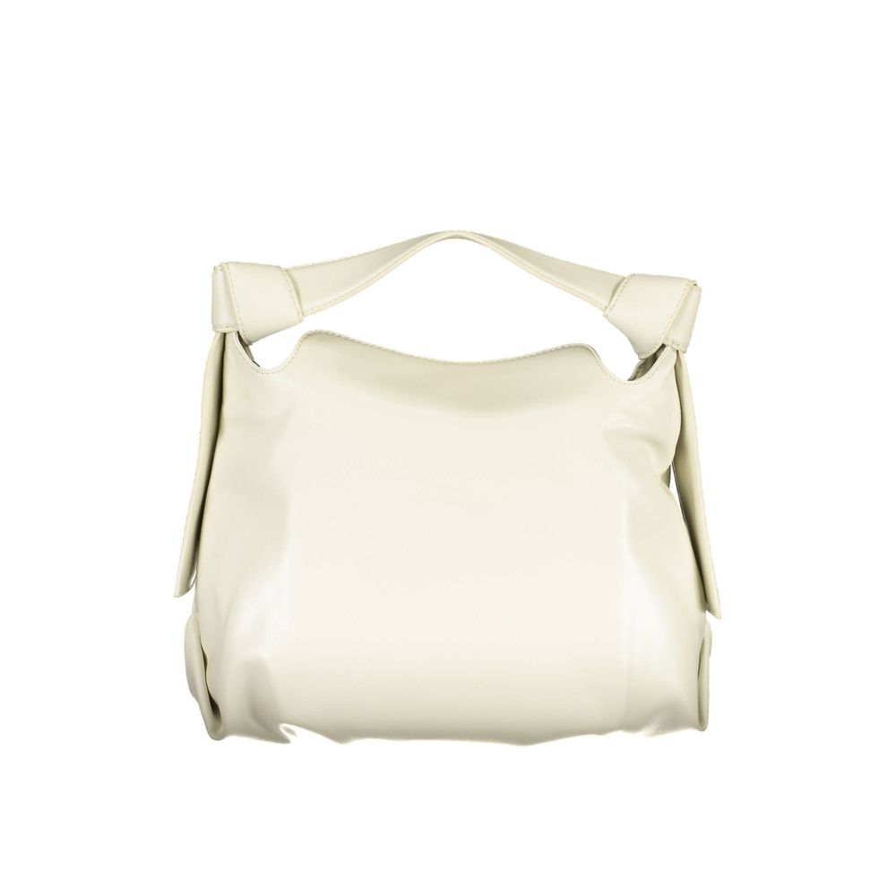 Calvin Klein - Minimalist Structured Top Handle Shoulder Bag - Beige Calvin Klein